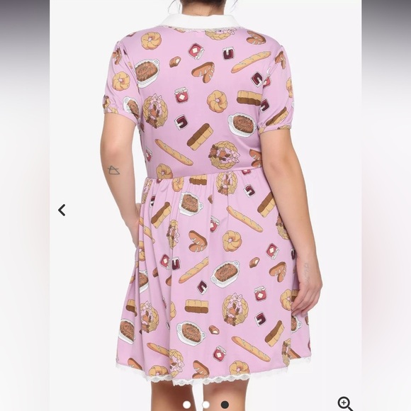 Spencer's Pink and Purple Casual Sundress Short Sleeve retro goth Spencer’s - Picture 3 of 14